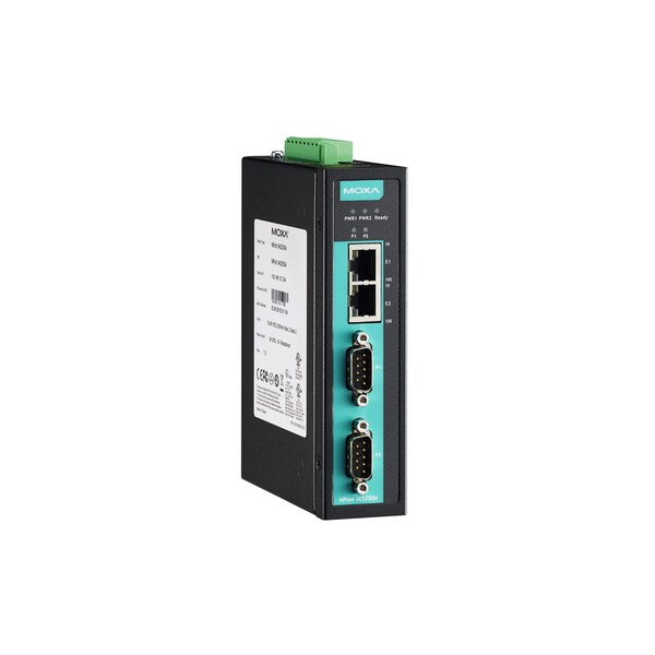 Moxa 2Port Rs-232/422/485 Serial Dvc Srvr W/ 2 Kv Isolation, Nport Ia5250Ai - NPORT IA5250AI