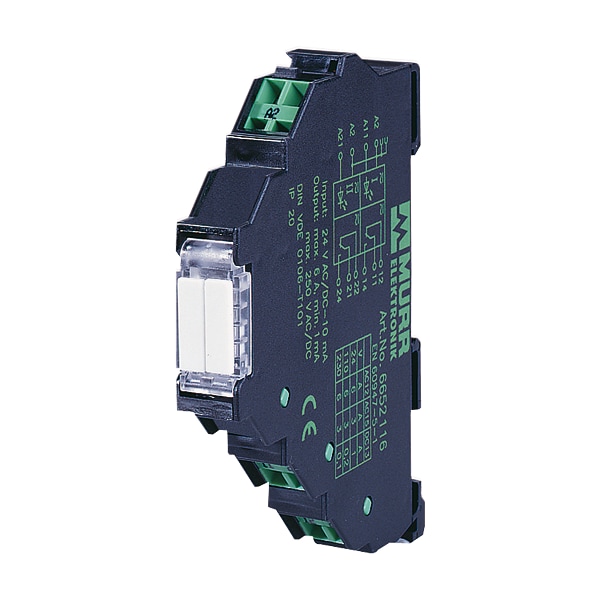 Murr Elektronik MIRO 12.4 24V-2S RELÉ DE SALIDA, ENTRADA: 24 VCA/VCD - SALIDA: 250 VCA/VCD 6 A, 2 NC - 6652106