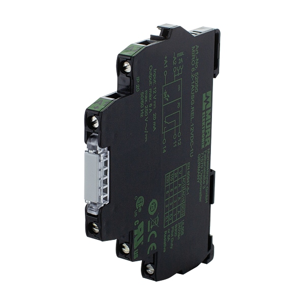 Murr Elektronik MIRO 6.2 RELEVADOR DE SALIDA, ENTRADA: 12 VDC - SALIDA: 230 VAC/DC/ 6A, 1 contacto C/O - Terminal de tipo tornillo de 6,2 mm - 52050