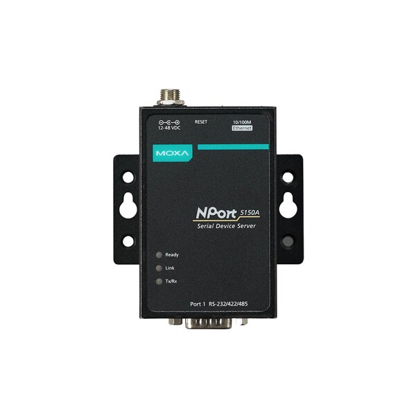 Moxa 1Port Device Server, 10/100M Eth., Rs-232/422/485, Db9 Male, Nport 5150A-T - NPORT 5150A-T