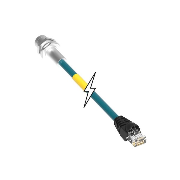 Molex M12-4P-FE.REC/RJ45-M-1.0M-PVC - 1300545003