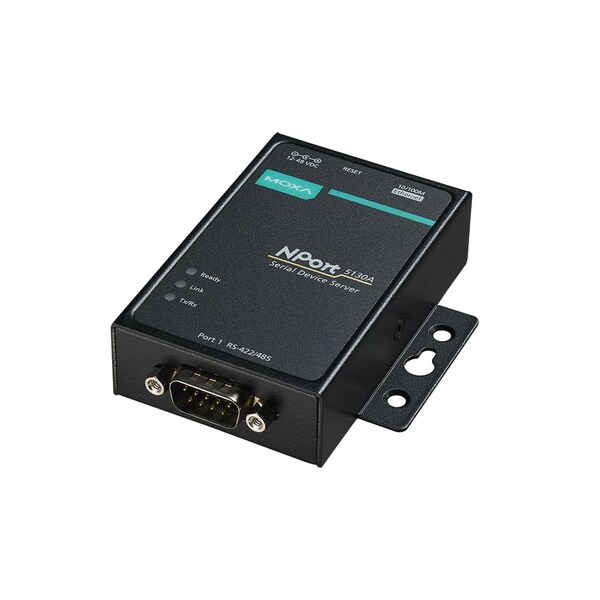 Moxa 1Port Device Server, 10/100M Eth., Rs-422/485, Db9 Male, 0.5Kv, Nport 5130A - NPORT 5130A