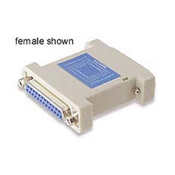 Ziotek Null Modem Adapter DB25 Male to DB25 Female - ZI98624
