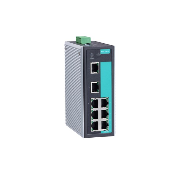 Moxa Indust. Unmanaged Ethernet Switch W/ 8 10/100Baset(X)Ports, -40 - EDS-308-T