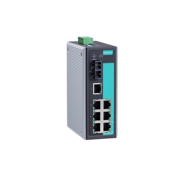 Moxa Indust. Unmgd Eth. Swtch W/ 7 10/100Baset(X)Ports, Eds-308-S-Sc-T - EDS-308-S-SC-T