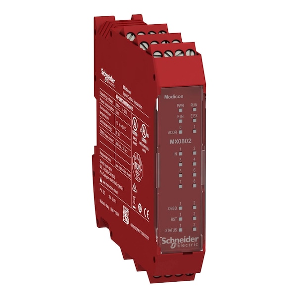 Módulo de expansión Schneider Electric, Modicon MCM, 8 entradas 2 pares de salidas, tornillo - XPSMCMMX0802