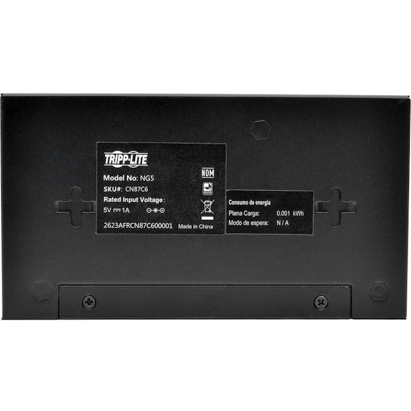 Tripp Lite 5-PORT GIGABIT ETHERNET SWITCH DESKTOP METAL UNMANAGED SWITCH - NG5