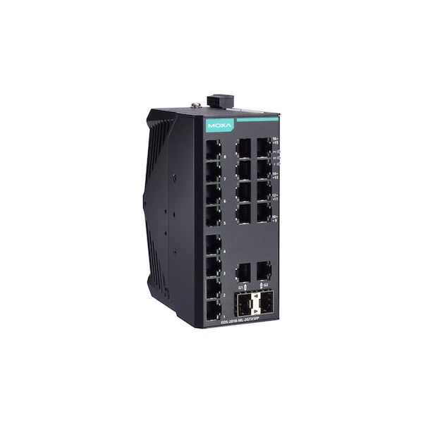 Moxa Unmgd Gigabit Eth. Swtch W/ 16 10/100Baset(X)Ports, Eds-2018-Ml-2Gtxsfp - EDS-2018-ML-2GTXSFP