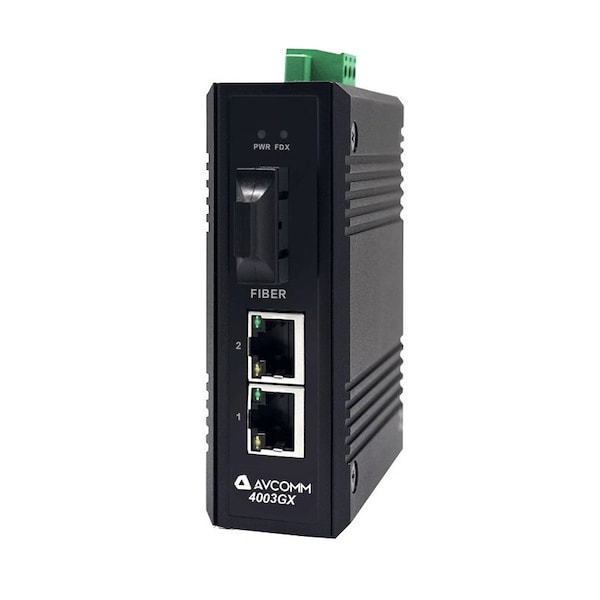 Avcomm 3-Port Industrial Unmanaged Ethernet Switch - 4003GXE-ST-80-AC