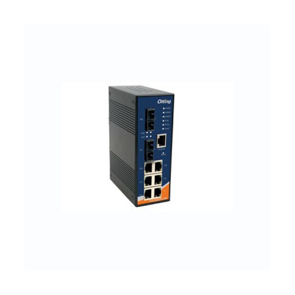 Oring Networking Rugged 6x 10/100TX (RJ-45) + 2x 100FX (Single Mode / SC ) - IES-3062FX-SS-SC