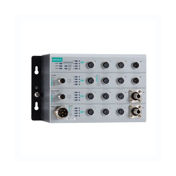 Moxa L2MgdEthSwtch, 12 10/100 w/802.3At Poe+, Tn-4516A-12Poe-2Gpoe-2Godc-Wv-T - TN-4516A-12POE-2GPOE-2GODC-WV-T