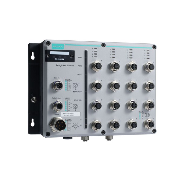 Moxa L2 Mgd Eth. Swtch W/ 8* 10/100Baset Ports, Tn-5518A-8Poe-2Gtxbp-Wv-Ct-T - TN-5518A-8POE-2GTXBP-WV-CT-T