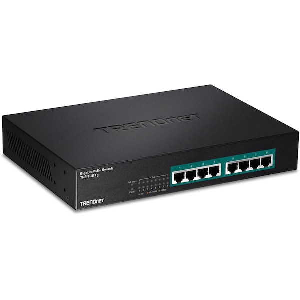 Trendnet 8 Port Gig PoE GREENnet Swtch, TPETG81G - TPETG81G