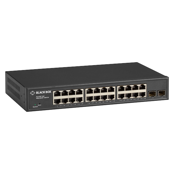 Black Box Gigabit Ethernet Managed Switch, (24) Rj-45, (2) Sfp - LGB2126A