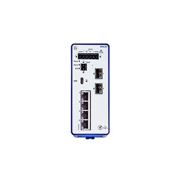 Hirschmann BRS20-4TX/2FX-SM - Managed Industrial Switch for DIN Rail, fanless design Fast Ethernet Ty - 942170005