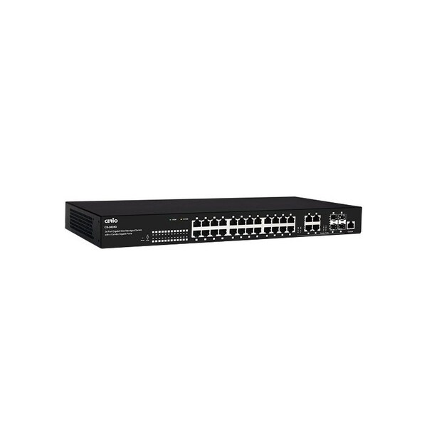 Cerio 24 Port 10/100/1000M Gigabit Web Managed Switch with 4 Combo Gigabit Ports - CS-2424G A3