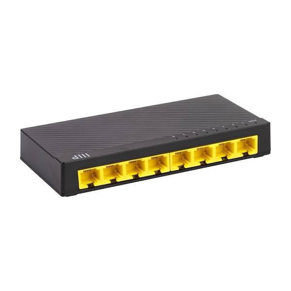 Monoprice 8-Port 10/100/1000Mbps Gigabit Ethernet Unmanaged Switch - 41713