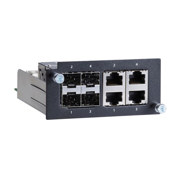 Moxa Gigabit Ethernet Module W/ 4 10/100/1000Baset(X) Or 100/1000Basesfp - PM-7500-4GTXSFP