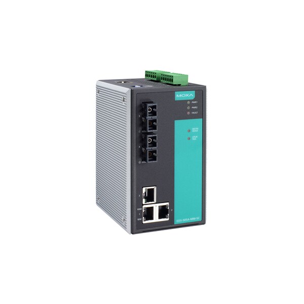 Moxa Managed Ethernet Switch W/ 3 10/100Baset(X)Ports, Eds-505A-Ss-Sc-T - EDS-505A-SS-SC-T