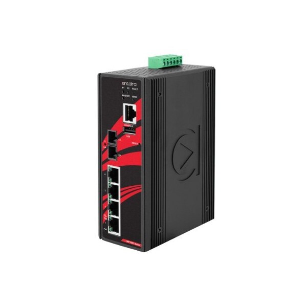 Antaira 5-Port Industrial PoE+ Managed Ethernet Switches - LMP-0501-M-24-T-V2