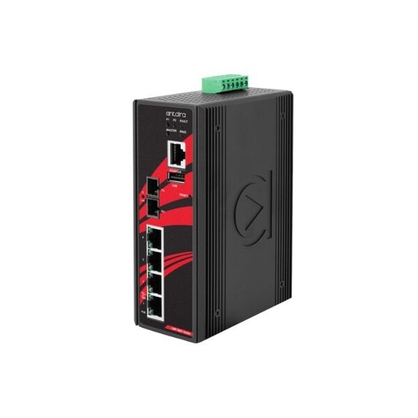 Antaira 5-Port Industrial PoE+ Light Layer 3 Managed Ethernet Switches - LMP-0501-M-V2