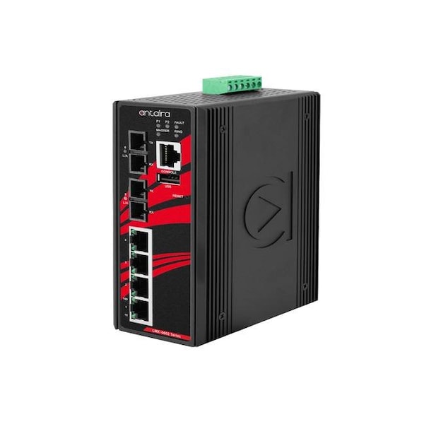 Antaira 6-Port Industrial Light Layer 3 Managed Ethernet Switch - LMX-0602-M-T-V2