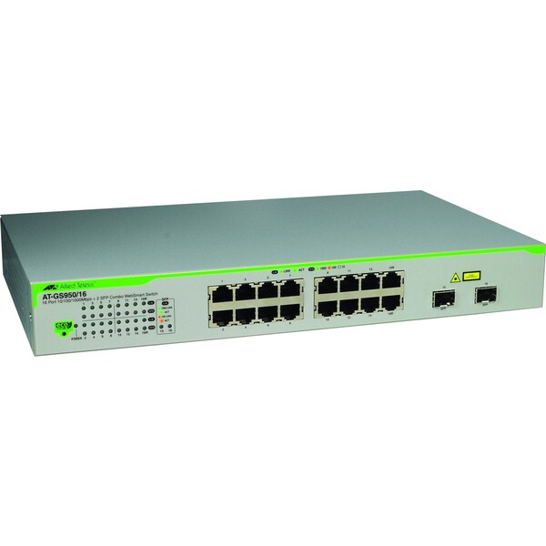 Allied Telesis Allied Telesis AT-GS950/16 16 Port Gigabit WebSmart Switch - 16 x 10/100/1000Base-T - AT-GS950/16-10