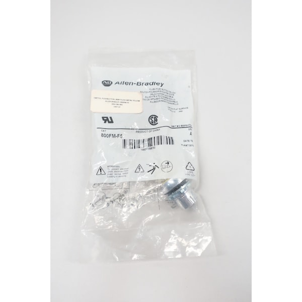Allen Bradley 800Fm-F5 Botón Amarillo Tipo Flush Ser A - 800FM-F5