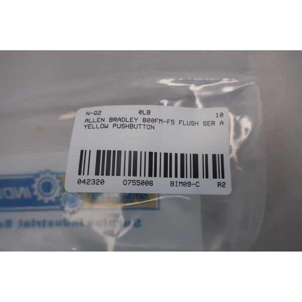 Allen Bradley 800Fm-F5 Botón Amarillo Tipo Flush Ser A - 800FM-F5