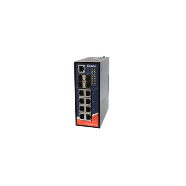 Oring Networking Rugged Slim Type 8 x 10/100/1000TX PoE+, 4x 1000SFP Ethernet Switch - IGPS-9084GP-LA