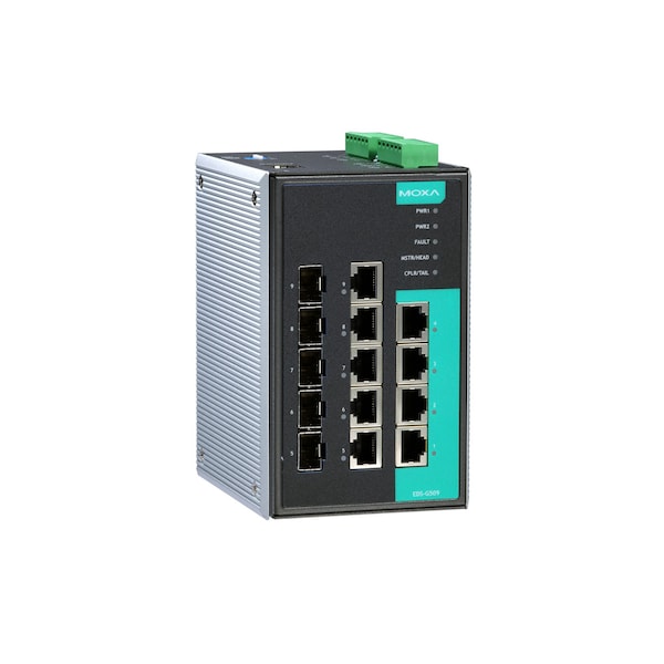 Moxa Mgd Full Gigabit Eth. Swtch W/ 4 10/100/1000Baset(X), Eds-G509-T - EDS-G509-T
