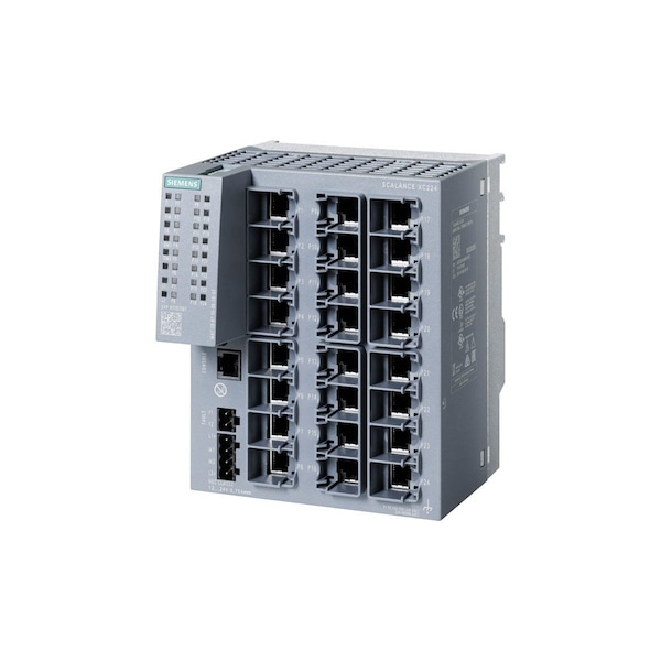 Siemens SCALANCE XC224 manageable Layer 2 IE switch IEC 62443-4-2 certified - 6GK5224-0BA00-2AC2