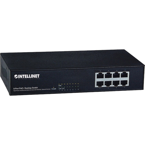 Intellinet Network Solutions 8 X Poe Ports, Ieee 802.3At/Af Power-Over-Ethernet (Poe+/Poe),  - 560764