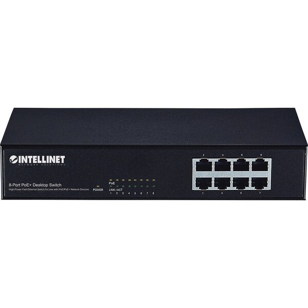 Intellinet Network Solutions 8 X Poe Ports, Ieee 802.3At/Af Power-Over-Ethernet (Poe+/Poe),  - 560764