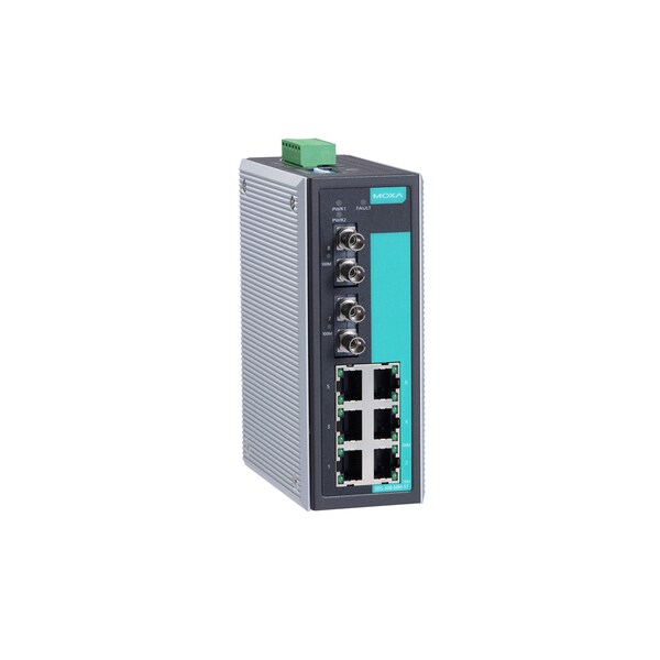 Moxa Indust. Unmgd Eth. Swtch W/ 6 10/100Baset(X)Ports, Eds-308-Mm-St-T - EDS-308-MM-ST-T