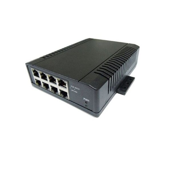 Tycon Systems PoE Switch, 44-57VIn, 8xPort, 802.3at PoE - TP-SW8-D
