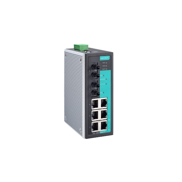 Moxa Entry-Level Mgd Eth. Swtch W/ 6 10/100Baset(X)Ports, Eds-408A-Mm-St-T - EDS-408A-MM-ST-T