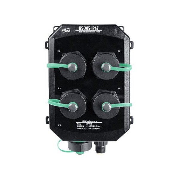 Icp Das NS-205 IP 67 switch with Din Rail built in - NS-205IP67/DIN