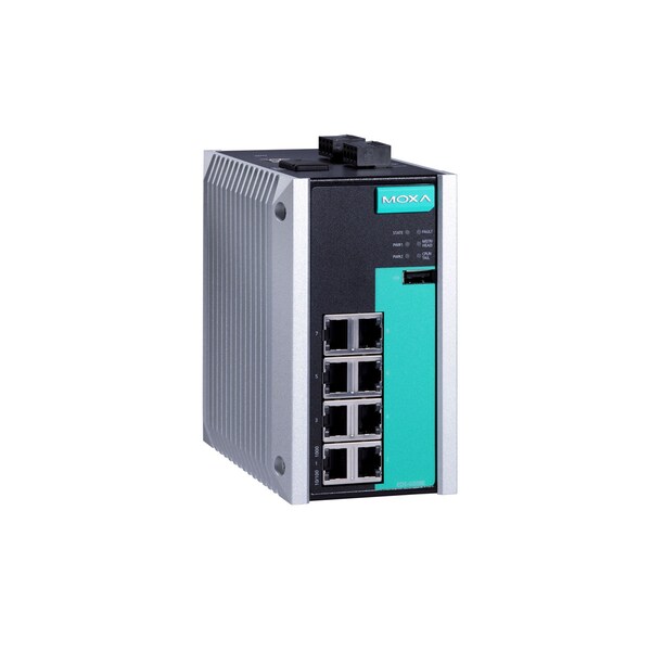 Moxa Mgd Full Gigabit Eth. Swtch W/ 8 10/100/1000Baset(X), Eds-G508E-T - EDS-G508E-T