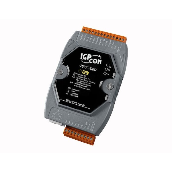 Icp Das 6-channel Power Relay Output and 6-channel Isolation Digital Input Data Acquisiti - PET-7060