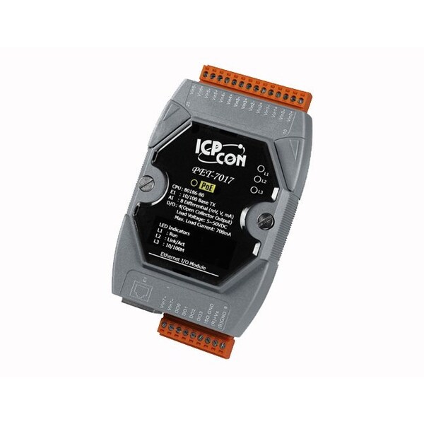 Icp Das 8-channel Voltage & Current Analog Input with High Voltage Protection and 4-chann - PET-7017