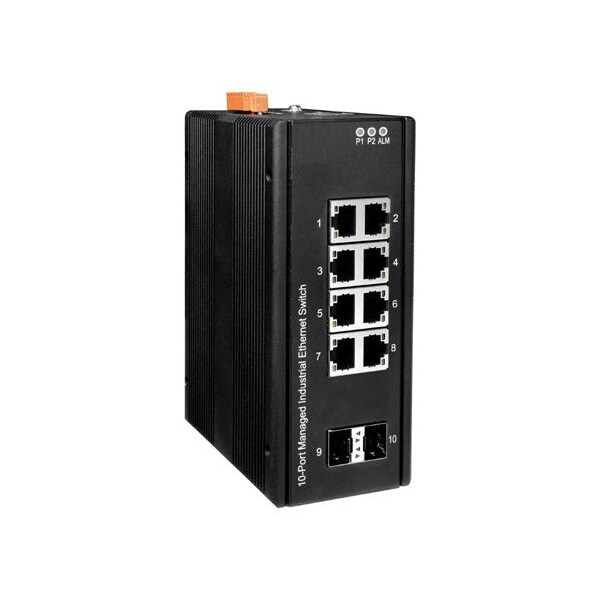 Icp Das 8 port 10/100/1000 Base-T, 2 100/1G SFP L2 Plus IEEE802.3ab Managed Switch - FSM-510G-2F