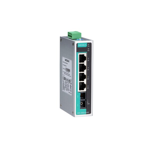 Moxa Unmanaged Switch W/ 4 10/100Base T(X)Ports, Eds-205A-S-Sc - EDS-205A-S-SC