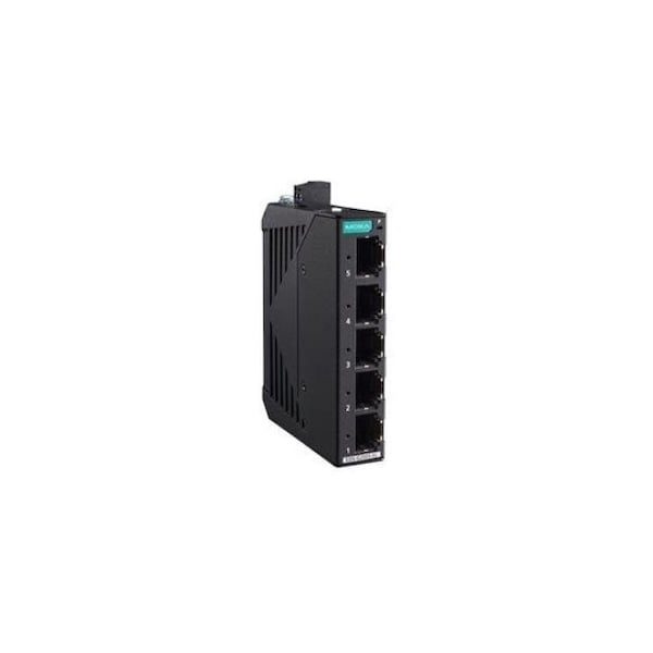 Moxa 5-Port full gigabit Entry-level Unmanaged Switch, 5 Fast TP ports, -10 to 60C - EDS-G2005-EL