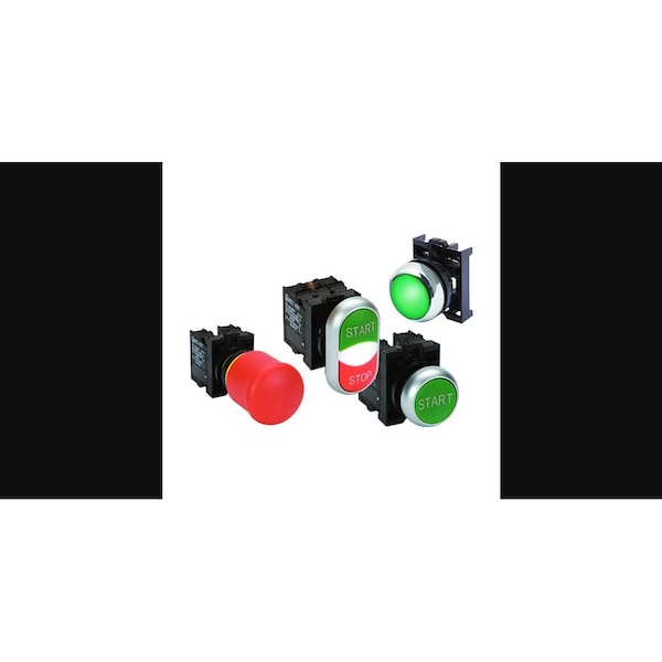 Interruptor de paro de emergencia Eaton Bussmann 1No+1Nc Ip69K/Ip65 - M30C-FWRS-MS3-A1