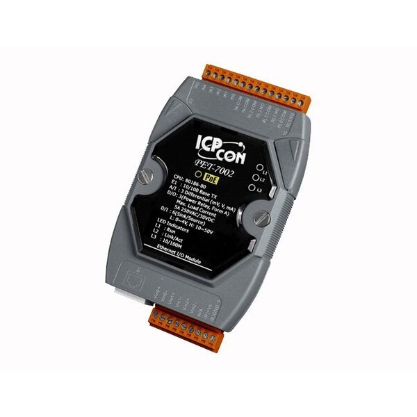 Icp Das 3-channel analog inputs, 6-channel digital inputs and 3-channel Relay outputs mod - PET-7002