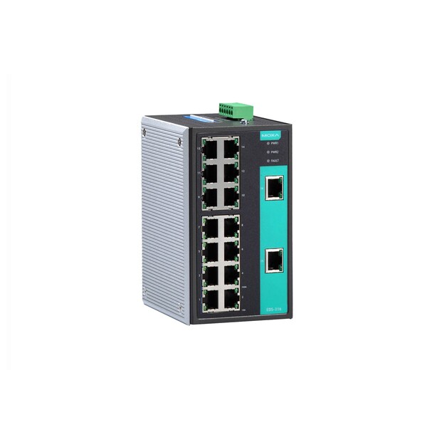 Moxa Indust. Unmgd Eth. Swtch W/ 16 10/100Baset(X)Ports, Eds-316-T - EDS-316-T