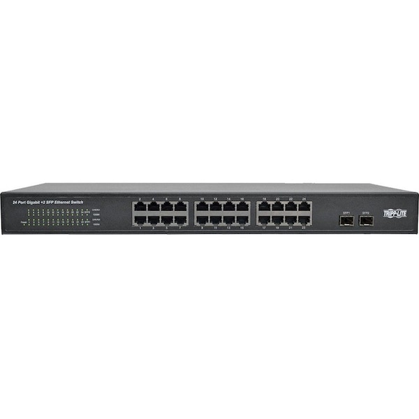Tripp Lite Gigabit Ethernet Switch Rackmount Unmanaged Metal 1U 24-Port - NG24