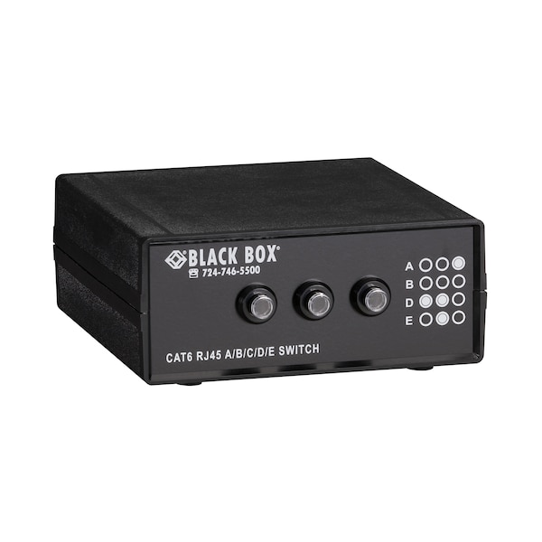 Black Box Black Box 4-to-1 CAT6 10-GbE Manual Switch (ABCD) - 5 x Serial Port - Manual - SW1032A
