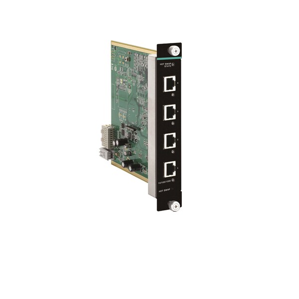 Moxa Gigabit Ethernet Interface Module W/ 4 10/100/1000Baset(X)Ports - IM-G7000A-4GTX